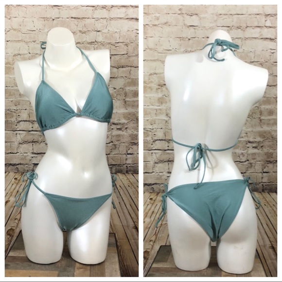 Forever 21 Other - Teal two piece swim bikini small top and bottom